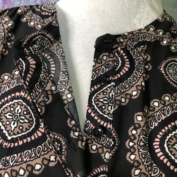 📌 Loft Retro Design A-Line Dress with Ruffle Hem and Long Sleeves - Picture 6 of 12